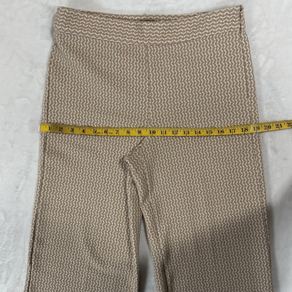 Ann Taylor Wide Leg Cropped Pants Size 8 Textured Stretch Knit Office Casual - Picture 11 of 16